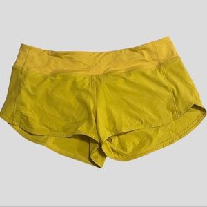 Lululemon Highlighter Yellow Running Shorts